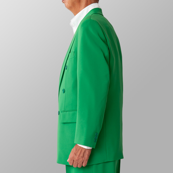 ジャケット　ダブル　緑系　奇抜　派手　メンズ　レディース袖丈約62cm